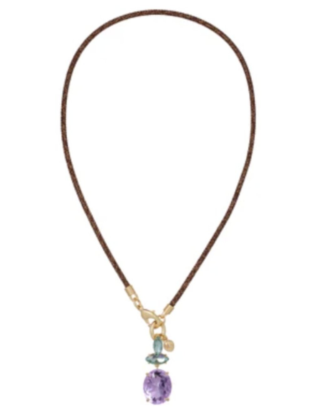 Roxanne Assoulin Crystal Granita Le Petite Cord Necklace Crushed Violet - Picture 3 of 4